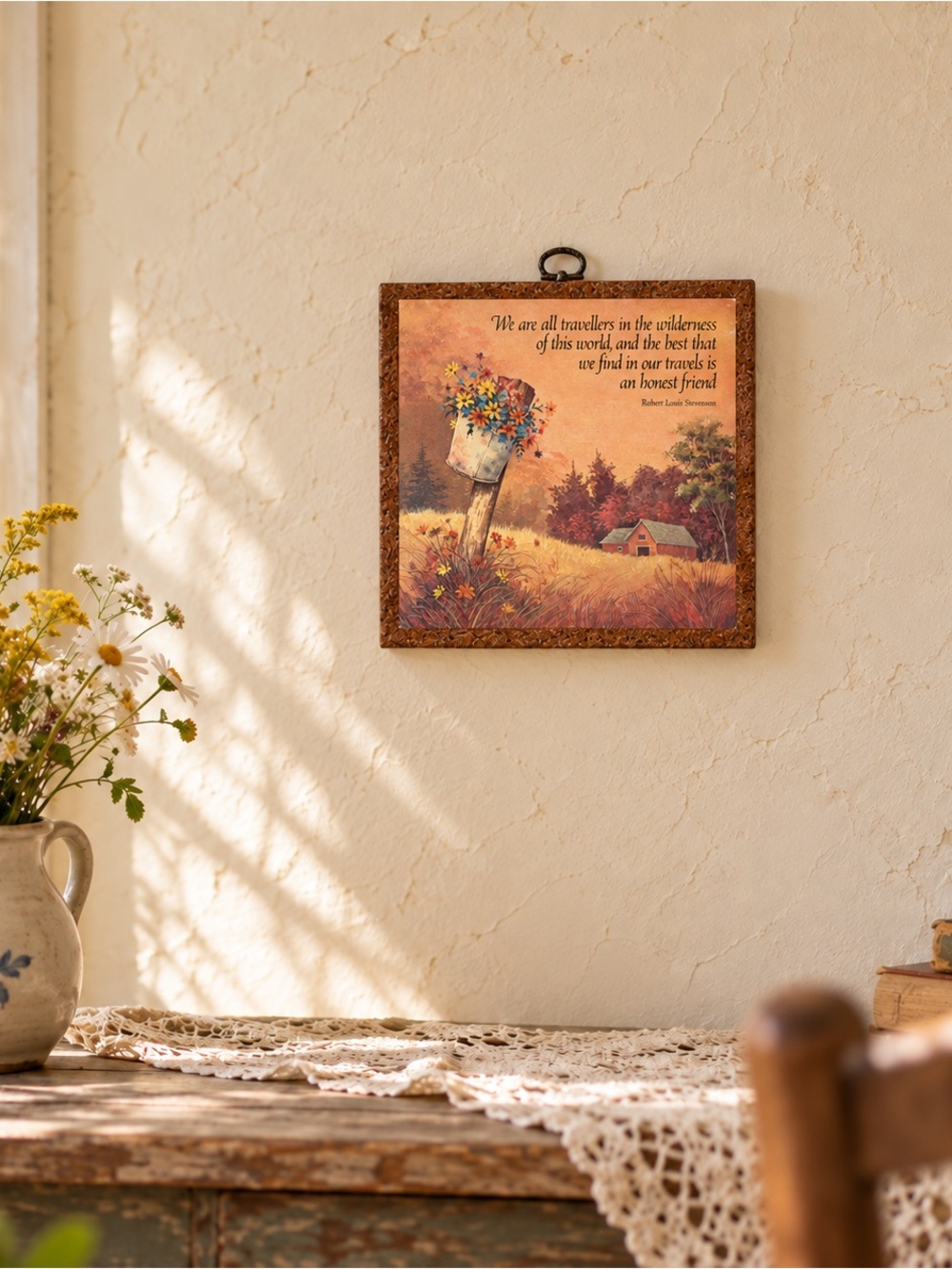 Vintage 1981 Paula Friendship Wall Plaque | Cottage Farmhouse Barn Art